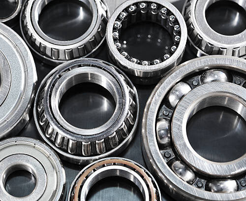 closeup view of several ball-bearings closeup view of several ball-bearings